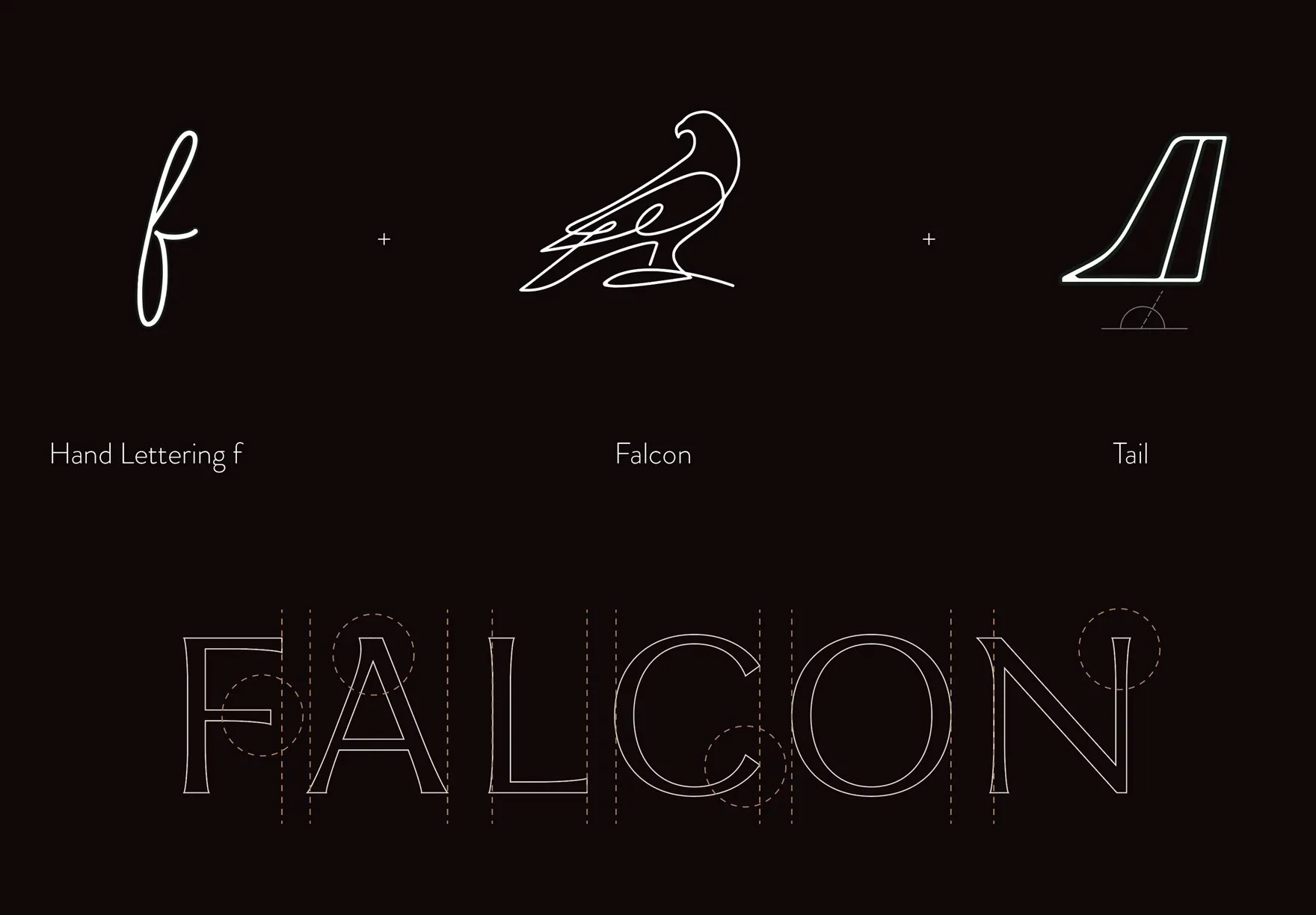 Falcon logo design and visual identity system