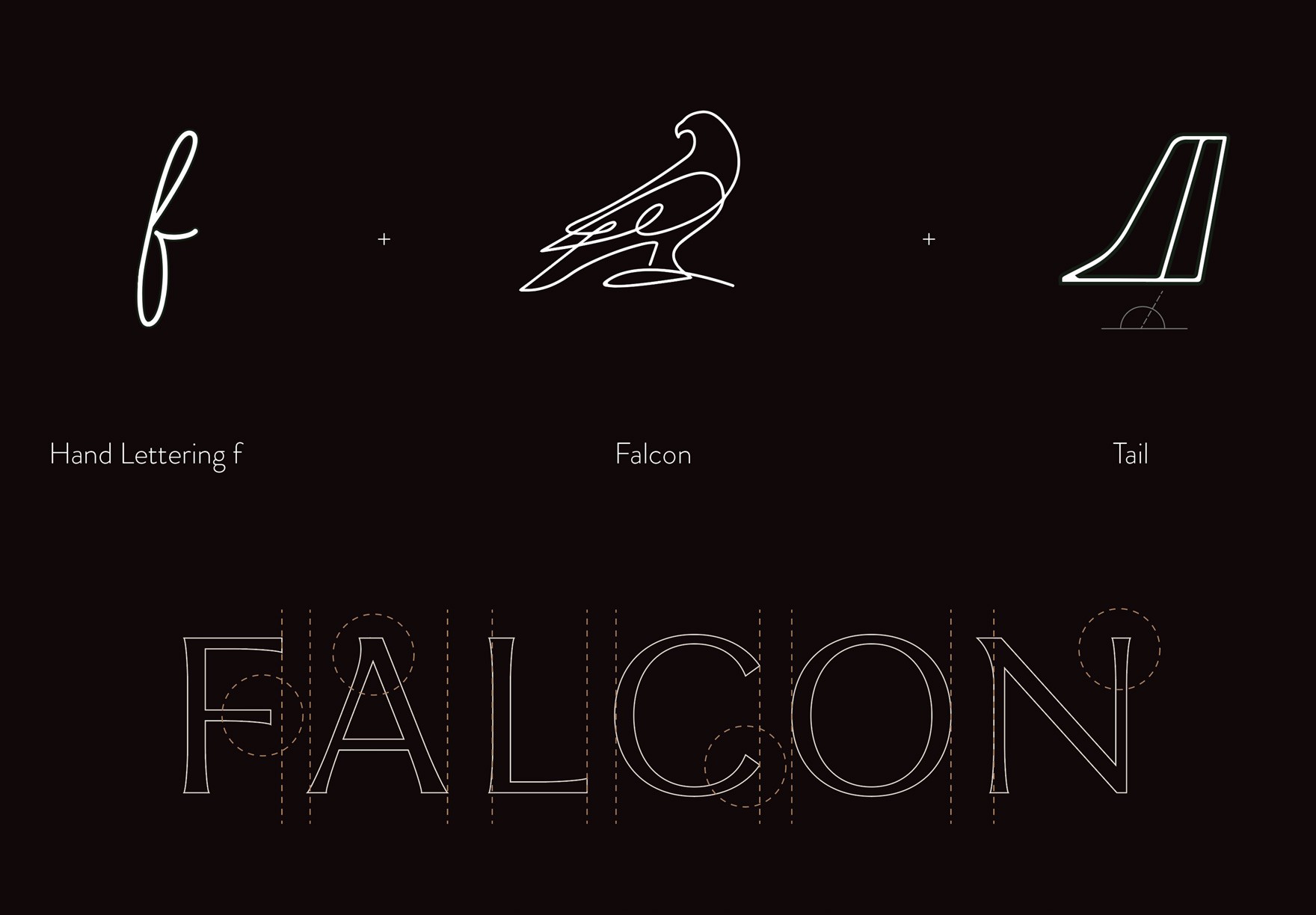 Falcon logo design and visual identity system