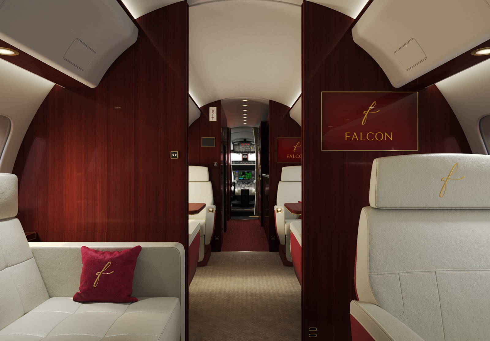 Falcon aircraft 3D visualization render