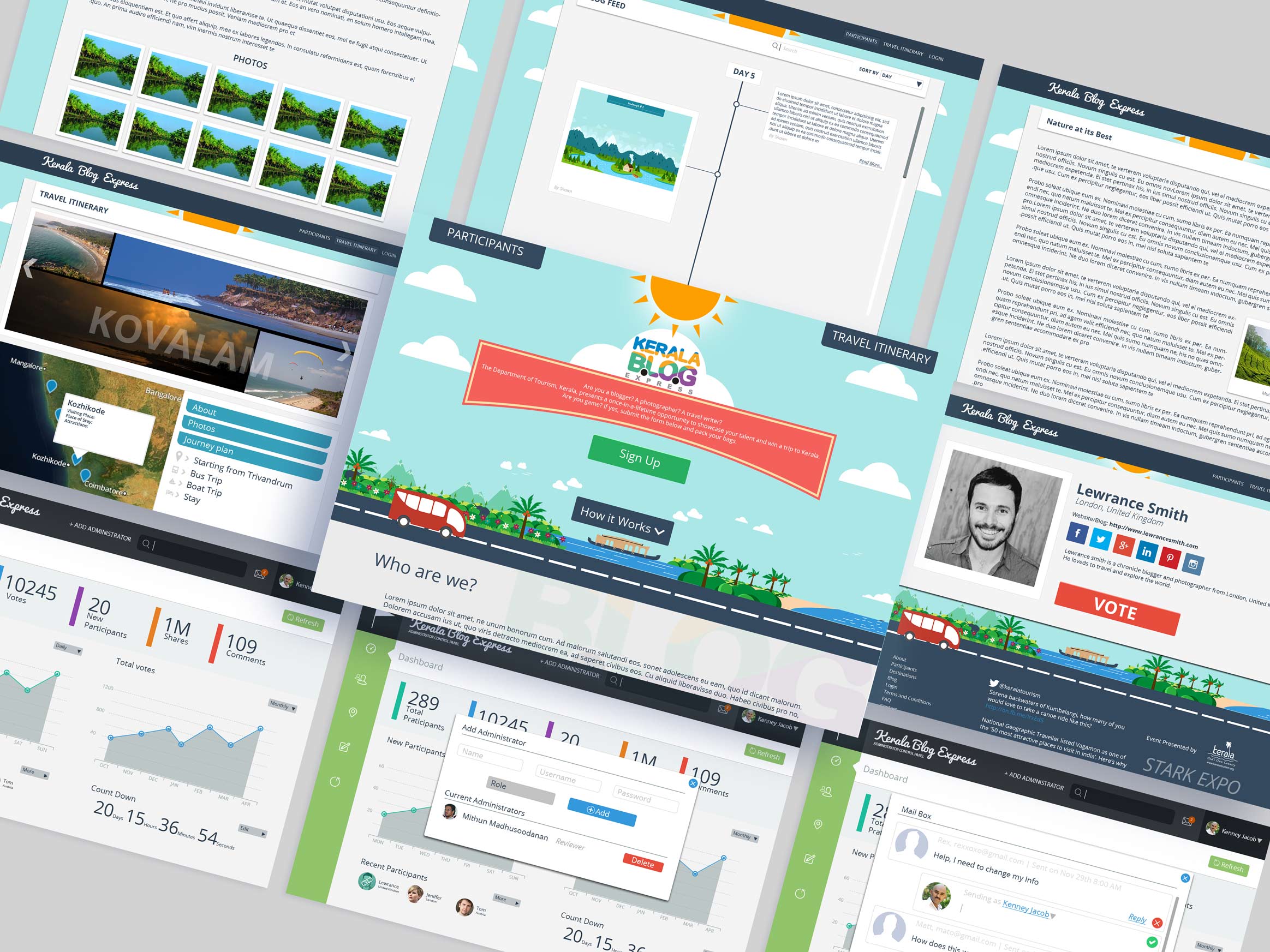 Kerala Blog Express Website Mockup